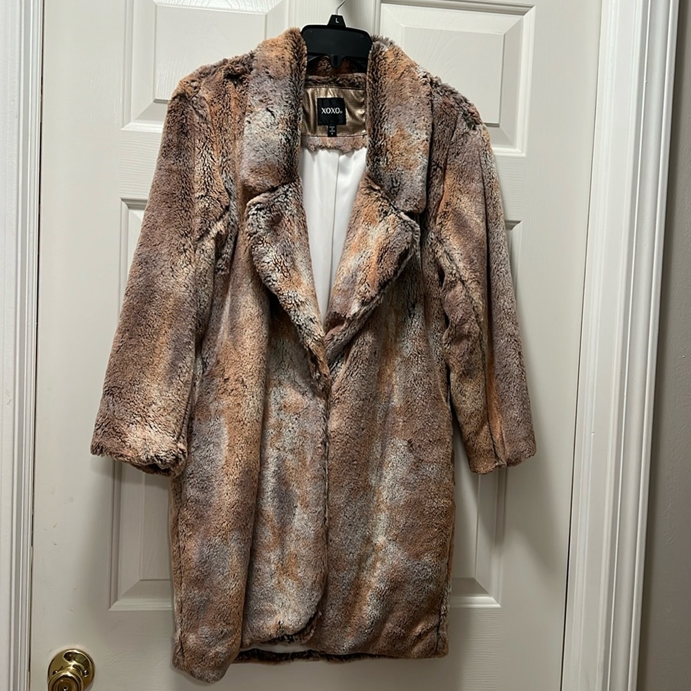 XOXO faux fur coat.